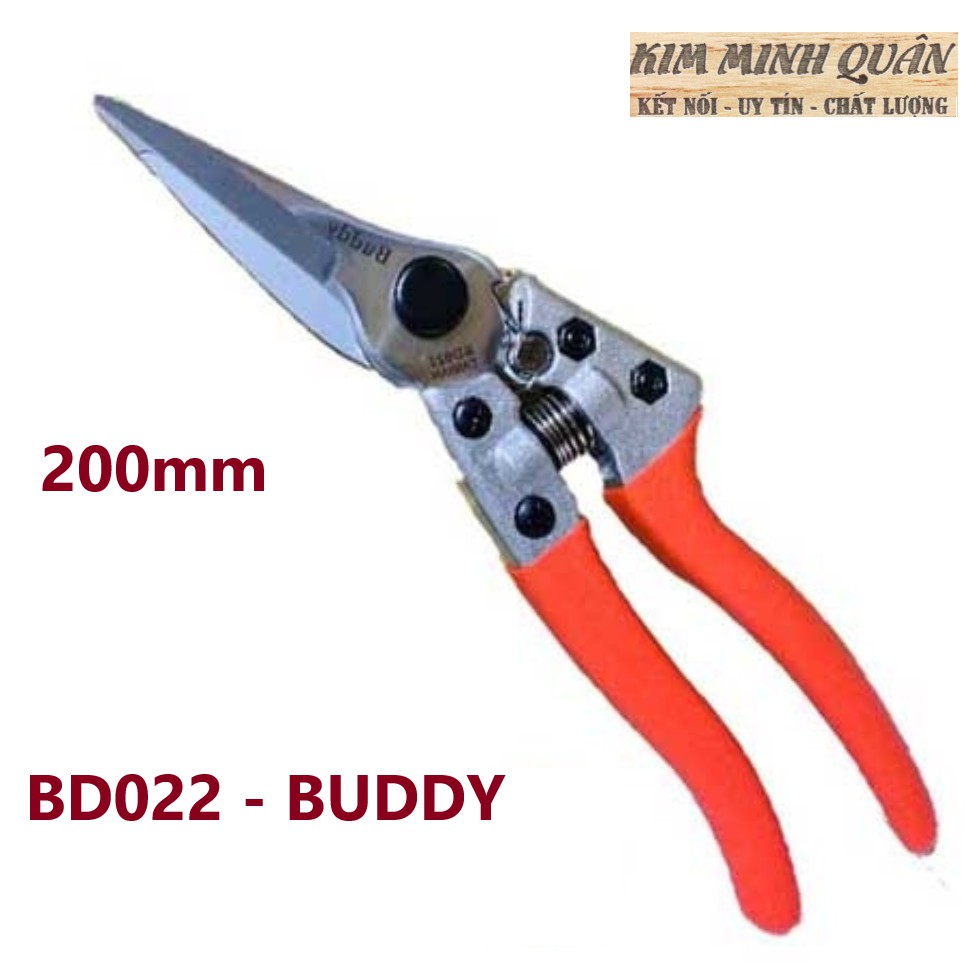 Kéo Cắt Cành Mũi Nhọn 200mm Tiêu Chuẩn JAPAN BD022 BUDDY