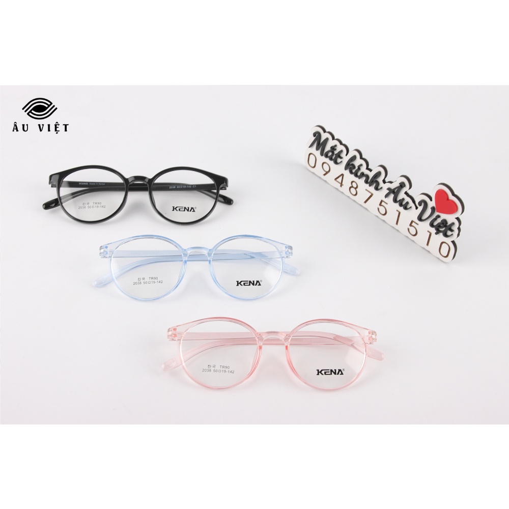 Gọng kính nhựa Kena 2038 dáng tròn Full box