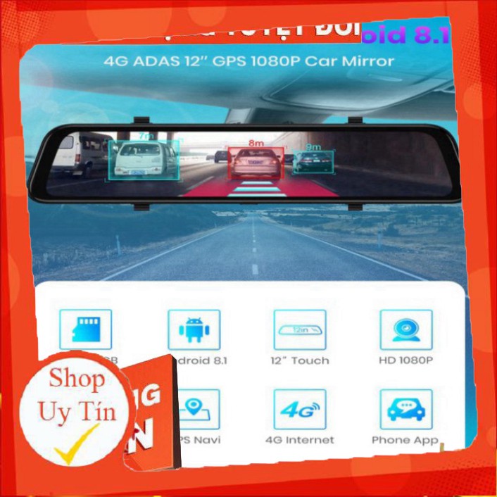 {Hàng chính hãng} Camera hành trình gương ô tô cao cấp Phisung Z68 màn hình 12 inch, 4G, Wifi, GPS | BigBuy360 - bigbuy360.vn