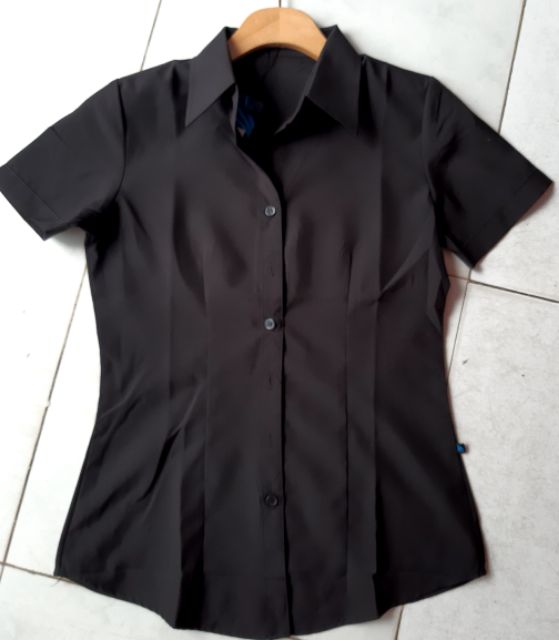 Áo sơ mi ngắn màu đen cao cấp | BigBuy360 - bigbuy360.vn