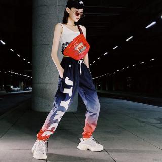 Quần legging thể thao ống rộng lưng cao thun co giãn thời trang cho nữ