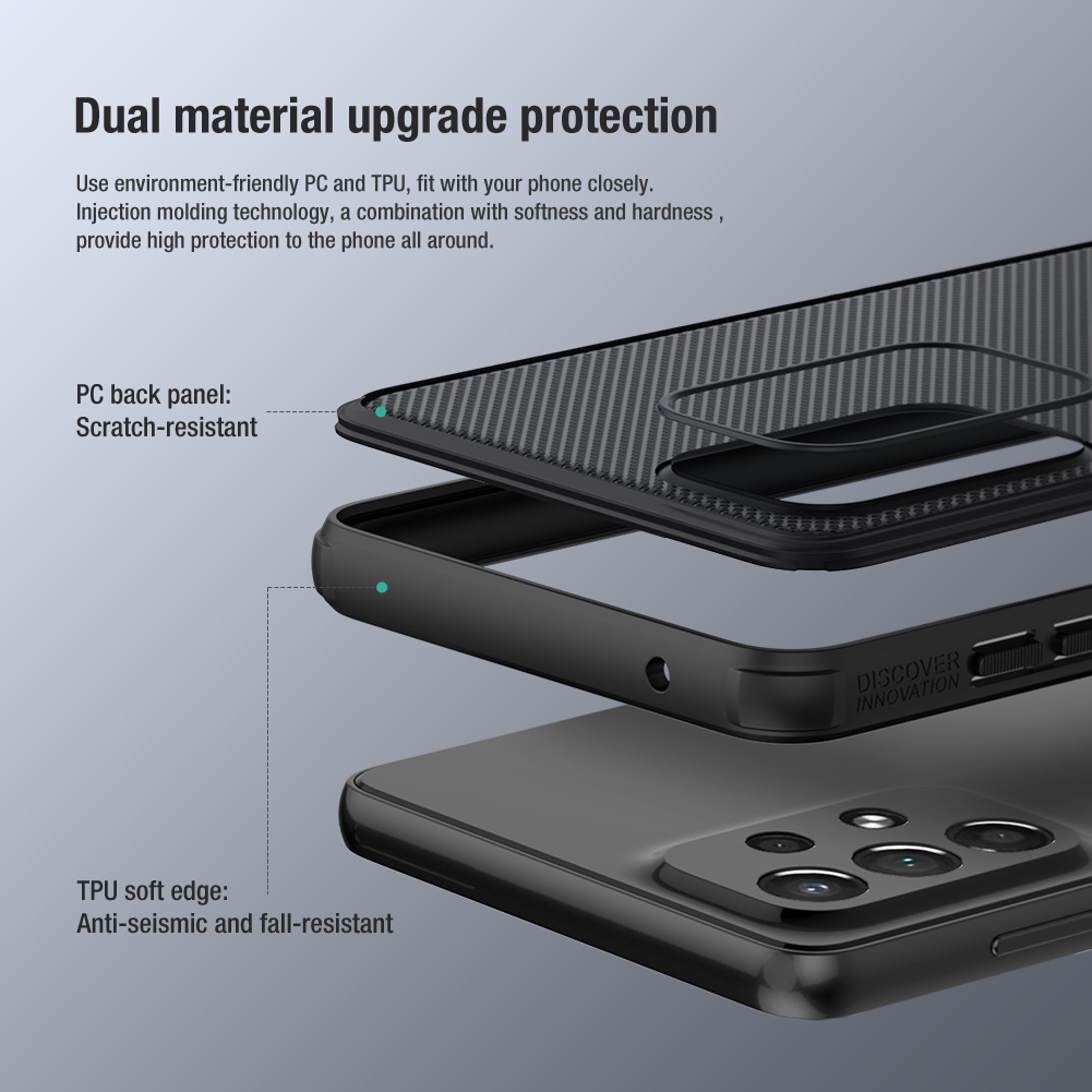 Ốp điện thoại NILLKIN TPU PC nhám siêu mỏng chống sốc chống bám dấu vân tay mạnh mẽ dành cho Samsung Galaxy A73 5G