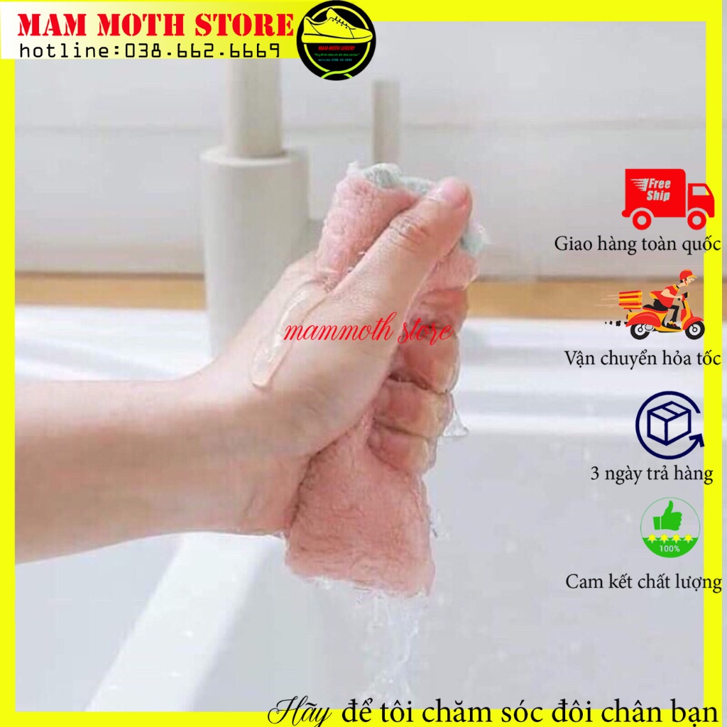 Combo 5 Khăn lau giày, khăn lau tay, bàn ghế bát đĩa đồ gia dụng văn phòng máy tính tiện lợi mam moth