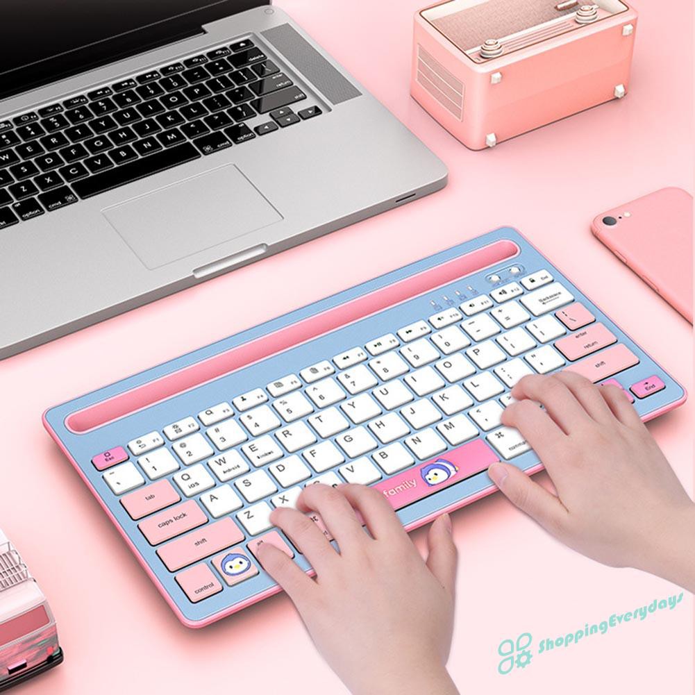 sv  QK300 Ultra-Thin 78 Keys Wireless Bluetooth Rechargeable Computer Keyboard