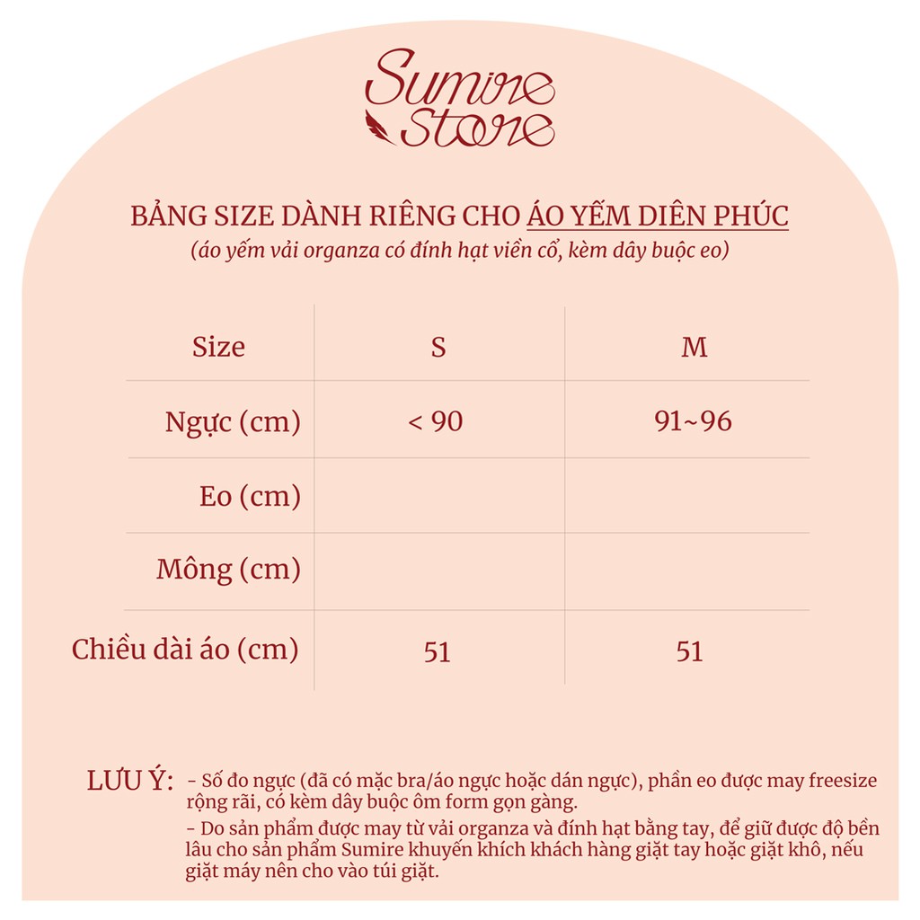 [Mã WABRWA8 giảm 15% đơn 99k] Sumire Store Áo yếm Diên Phúc | BigBuy360 - bigbuy360.vn