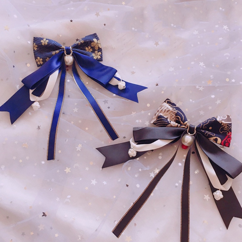 Kẹp Tóc Đuôi Ngựa Hình Nơ Lớn In Họa Tiết Thời Trang Cho Nữ Giá Đỡ