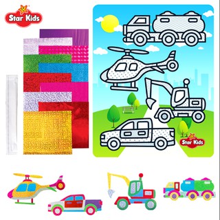 Bộ tranh dán màu phương tiện giao thông K-601