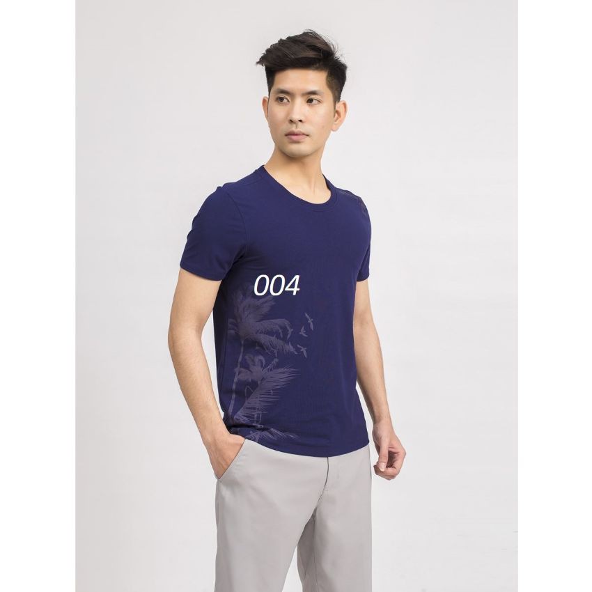 Áo phông t shirt ngắn tay nam CHÍNH HÃNG – GIẢM GIÁ Aristino ATS004S9 chất liệu cotton CVC, dáng slim fit