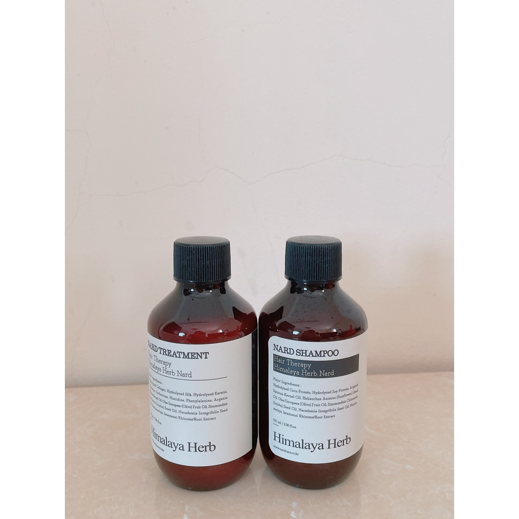 Combo dầu gội dầu xả dược liệu cao cấp Himalaya Herb Nard Shampoo & Treatment dưỡng tóc bóng khỏe mềm mượt  100ml