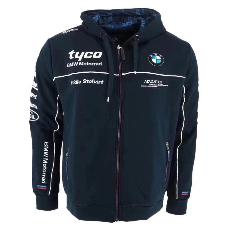 Áo khoác BMW TYCO Motorrad Áo khoác Cotton Đua xe máy Hoody Navy 2018 Mới