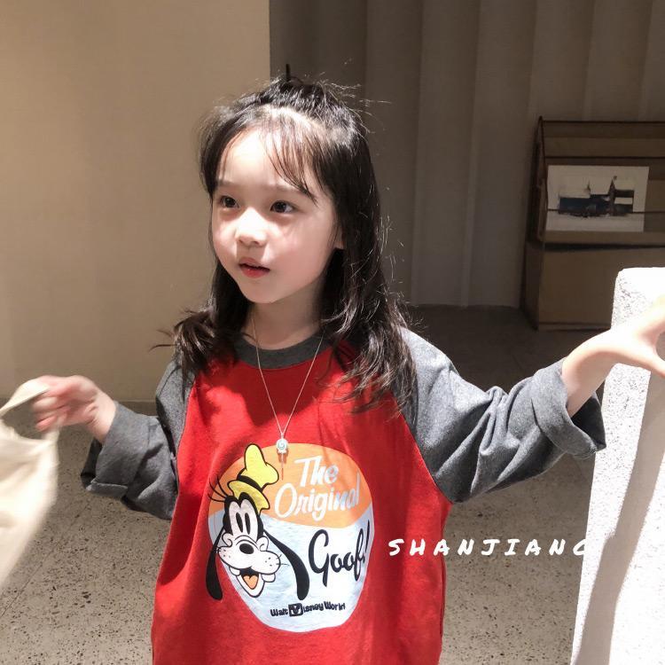 Hàng Mới Về Đầm Thun Dáng Rộng Tay Dài In Họa Tiết Hoạt Hình Phong Cách Phương Tây Thời Trang Xuân Thu Cho Bé Gái