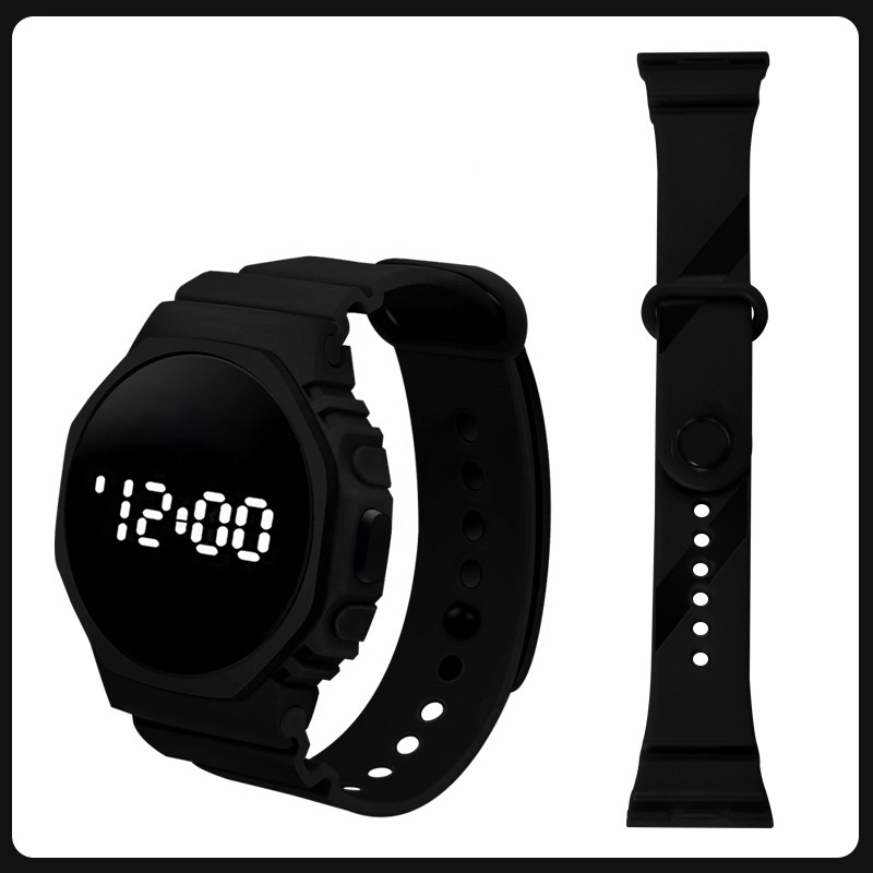 Đồng Hồ LED Điện Tử Dây Silicone Thời Trang Cho Nữ