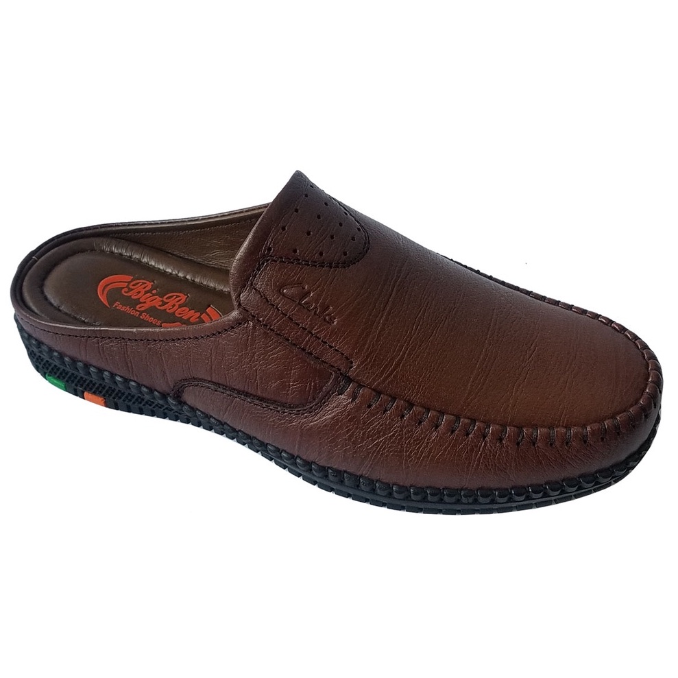 Dép Bít Mũi Nam BIGBEN Da Bò Thật Cao Cấp SB40