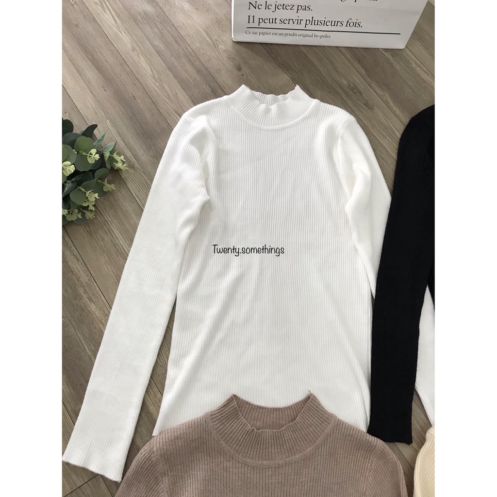 Áo len tăm cổ 3CM TAY DÀI DÁNG ÔM NHIỀU MÀU MỚI 2021 | BigBuy360 - bigbuy360.vn