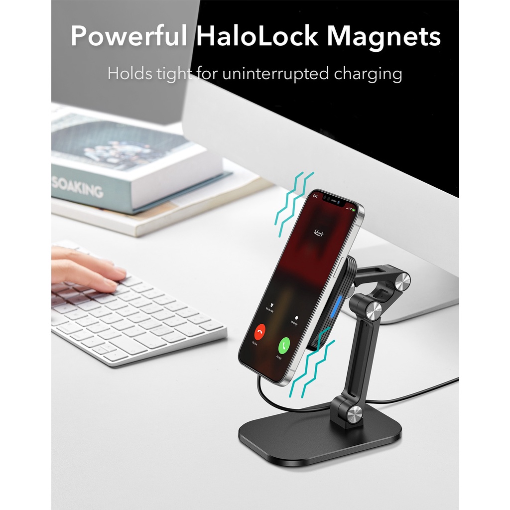 Đế sạc không dây từ tính ESR HaloLock MagSafe để bàn tương thích với13/ 12