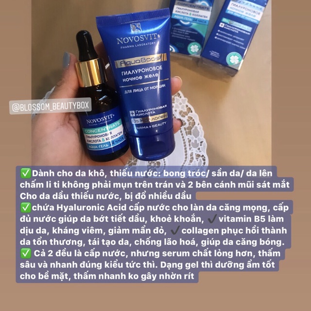 Gel và serum dưỡng ẩm cấp nước Novosvit | BigBuy360 - bigbuy360.vn