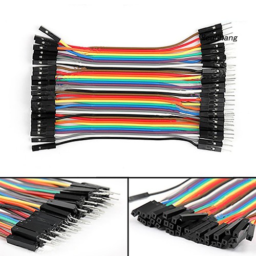 -SPQ- 40Pcs/Row 10cm M-M M-F F-F Dupont Wires Jumper Cables for Arduino Breadboard