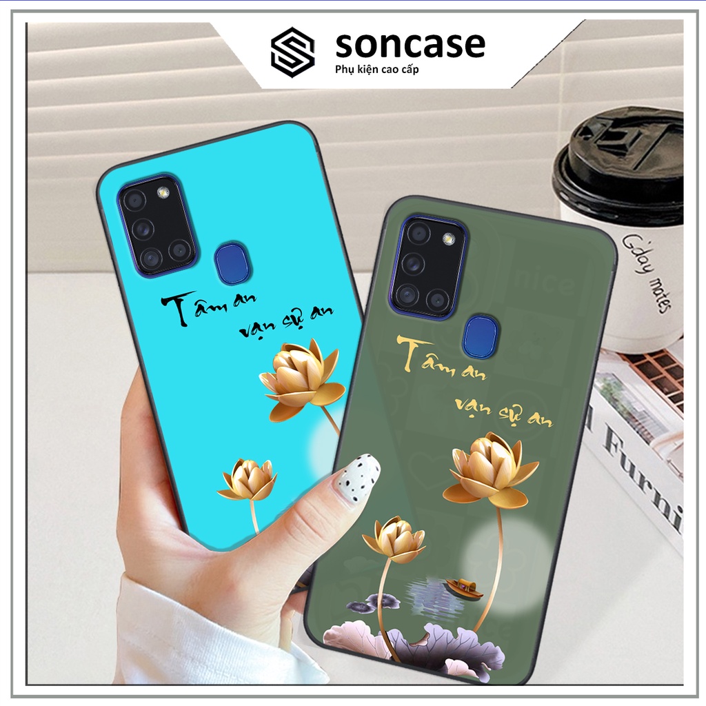 Ốp Samsung A21s in hình màu Tâm An Vạn Sự An, ốp lưng cao cấp chất lượng