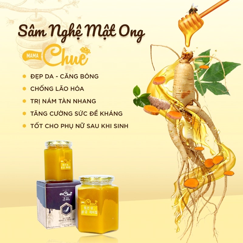 ( CẶP 500ML+200ML ) HÀNG CHÍNH HÃNG Sâm Nghệ Mật Ong Mamachue Hàn Quốc - CO153