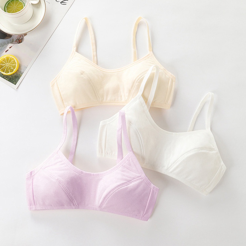 Áo Ngực Thể Thao Cotton Chất Lượng Cao Cho Bé Gái 12-16 Tuổi