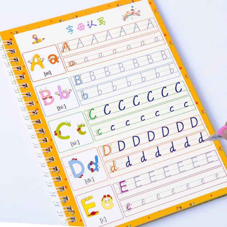 Bộ 3 Vở Tô Màu Tập Viết Tự Xóa Thần Kỳ Cho Bé - Tặng Kèm Bút Viết