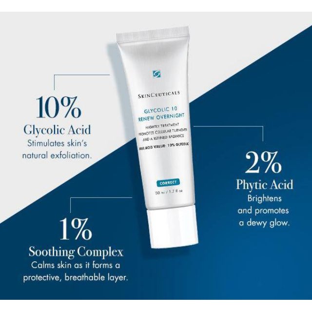 Lotion Chứa 10% AHA Làm Sáng Da Qua Đêm SkinCeuticals Glycolic 10 Renew Overnight