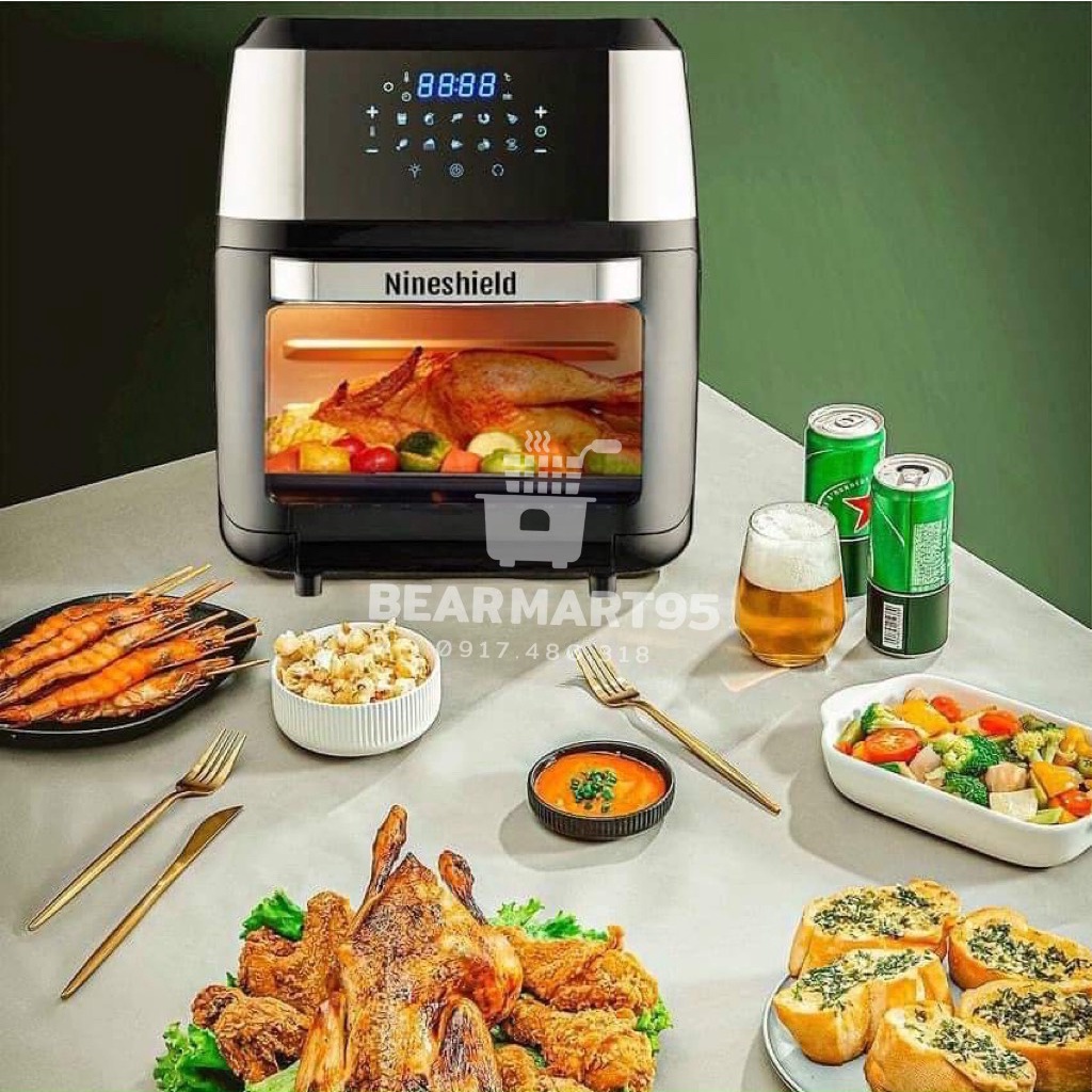NỒI CHIÊN KHÔNG DẦU NINESHIELD 12L KB-1201 ĐIỆN TỬ CÔNG SUẤT 1800W