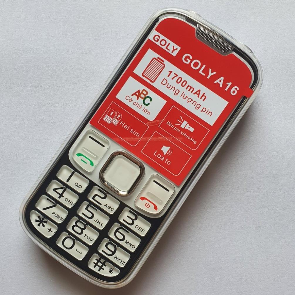Điện thoại người già,phím to,chữ,loa to _ Goly A16 - Hàng chính hãng