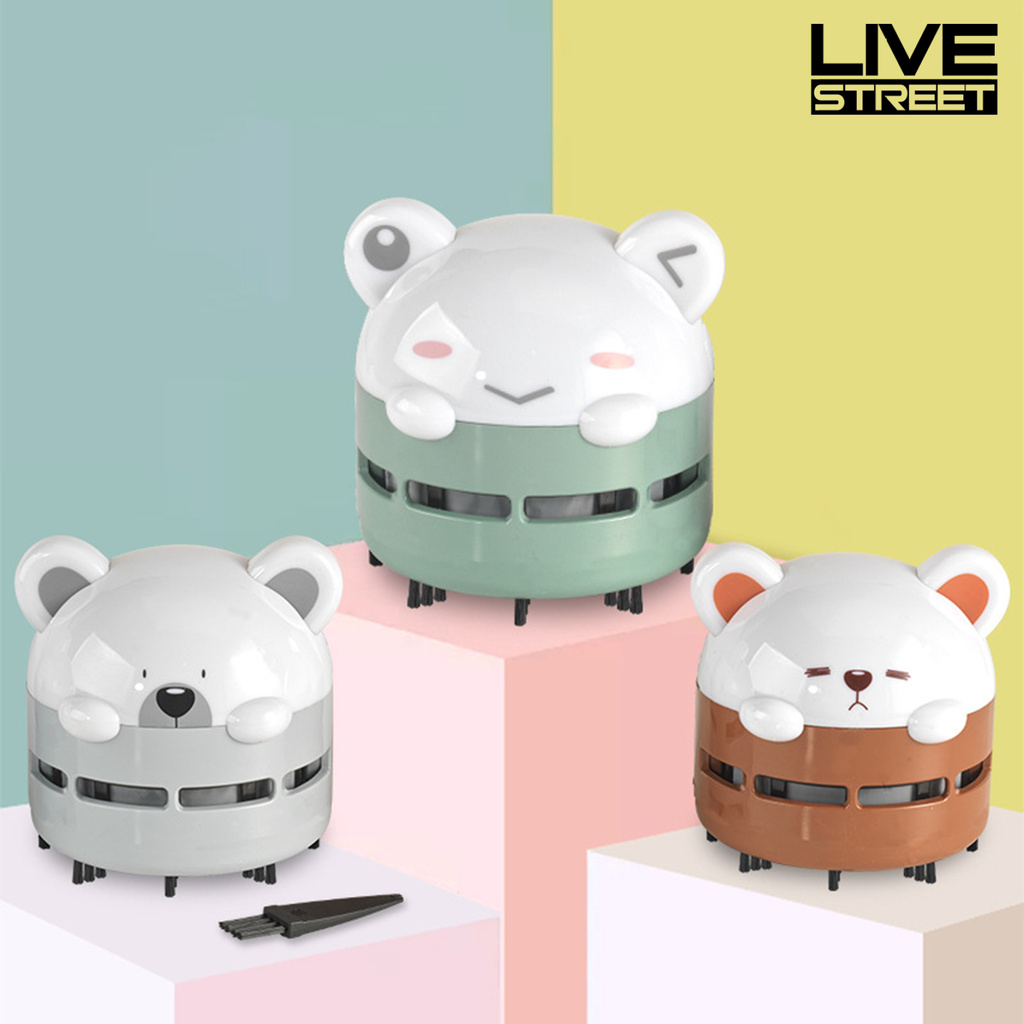 Máy Hút Bụi Để Bàn Có Đèn Led Hình Gấu Dễ Thương