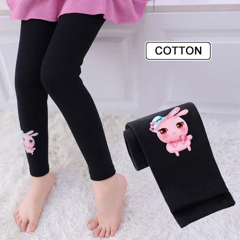 Quần Legging Cotton Dài Đến Mắt Cá Họa Tiết Hoạt Hình Nhiều Màu Mới Cho Bé Gái 2-12 Tuổi