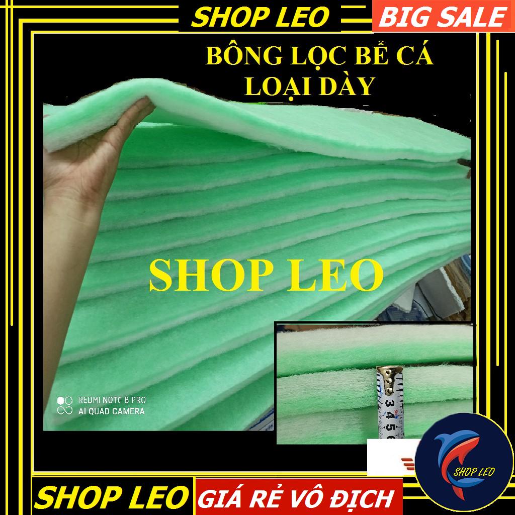 Bông lọc xanh loại dày 2cm - phụ kiện bể cá - hồ thủy sinh - shopleo