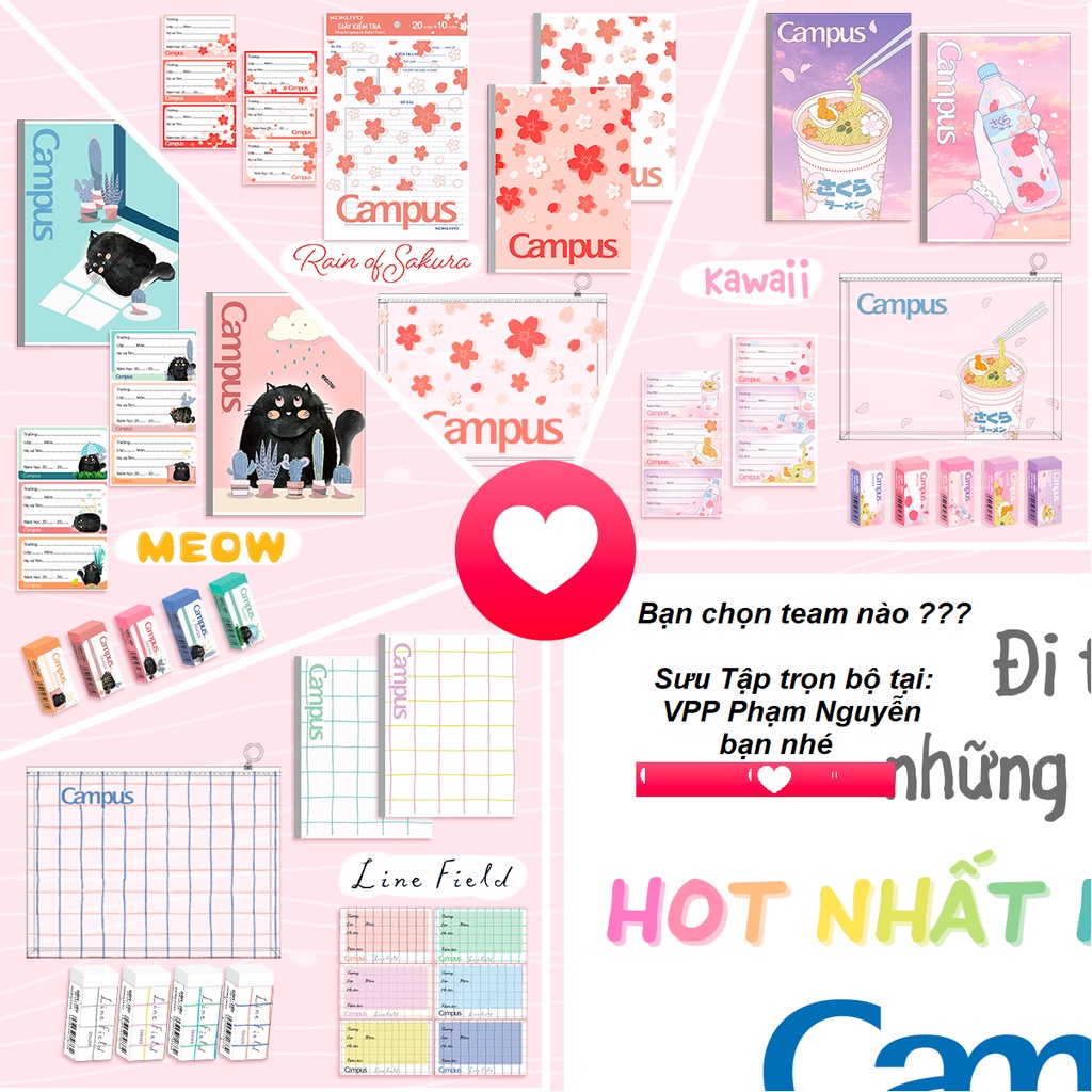 Gôm Tẩy Bút Chì Campus Kawaii KWI30 – Nhiều Màu - Không Bụi - Siêu mềm - Siêu dẻo - Tẩy sạch