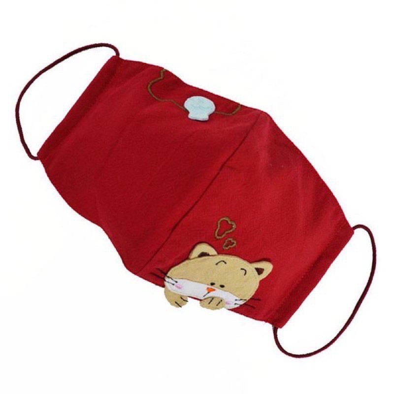 Khẩu trang vải người lớn kháng khuẩn 100% cotton PET SHOP cute size M