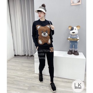 Bộ len gấu đính ngọc