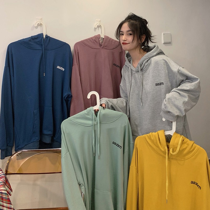 Áo hoodie aazim chữ ngực (có ảnh thật)