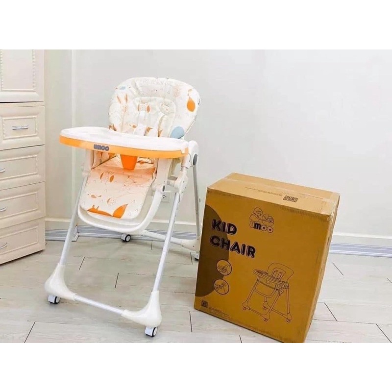 Ghế ăn dặm cao cấp Umoo kid nâng hạ cao có bánh xe