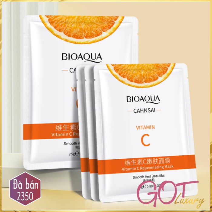 Mặt Nạ Giấy Dưỡng Da Mặt Cấp Ẩm Thải Độc Dưỡng Trắng Bioaqua Vitamin C- Hàng Nội Địa Trung | BigBuy360 - bigbuy360.vn