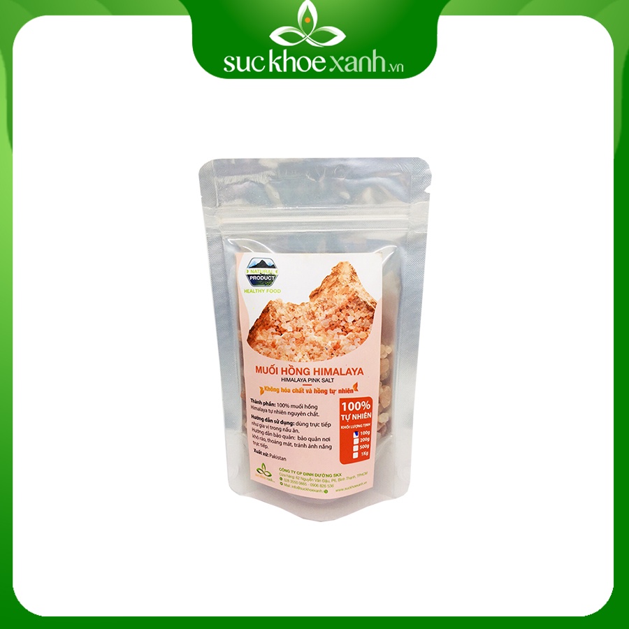 [MUA 5 TẶNG 1- MUA 10 TĂNG 3] Muối hồng Himalaya dạng hạt túi 100g