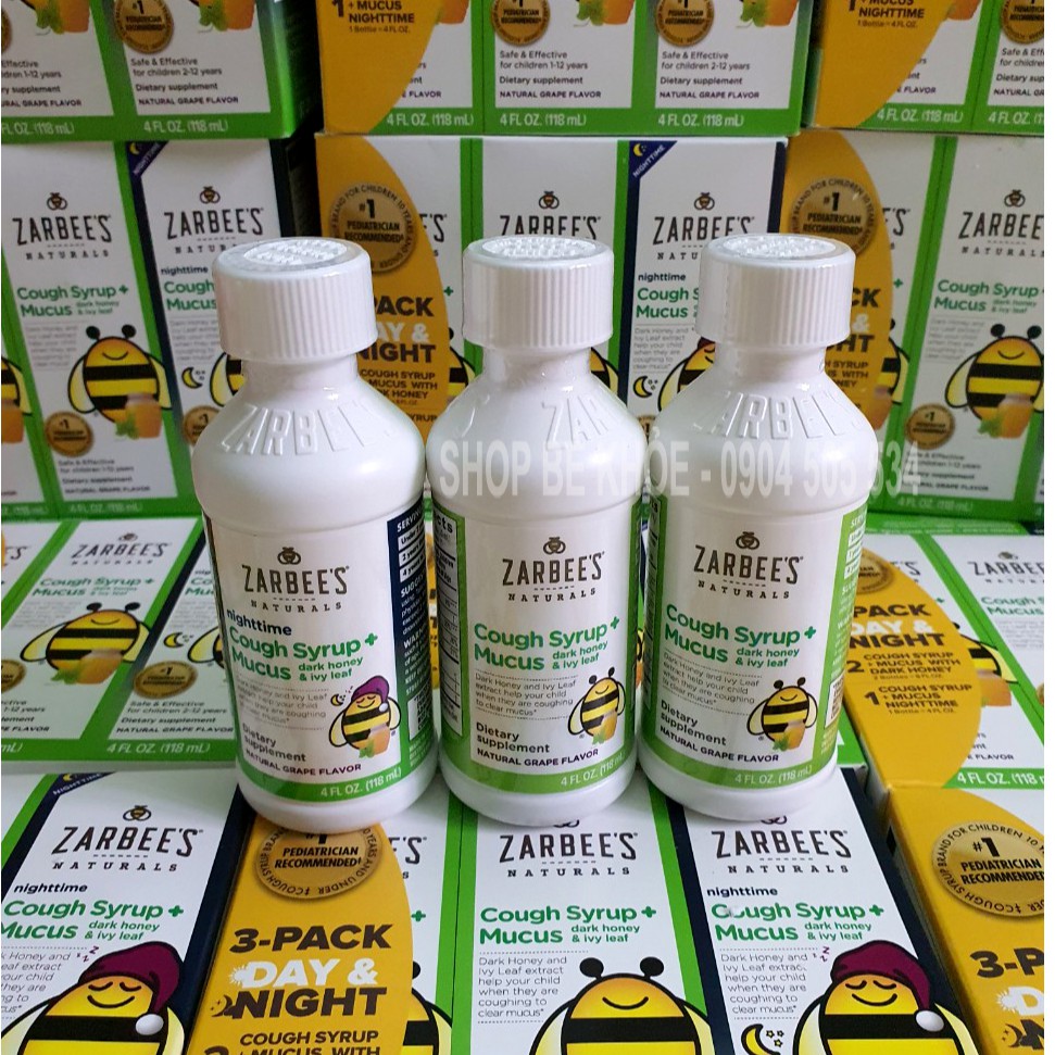 Siro Zarbees Cough Syrup + Mucus - tiêu đờm 118ml - USA