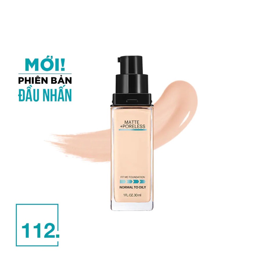 Kem Nền Mịn Nhẹ Kiềm Dầu Fit Me Maybelline New York Matte Poreless Foundation 30ml