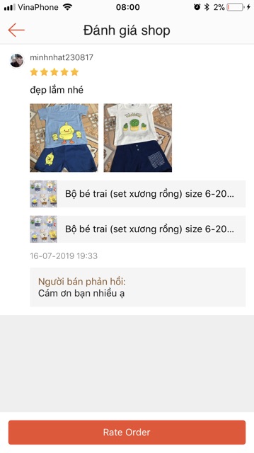 Bộ bé trai (set xương rồng) size 6-20kg.