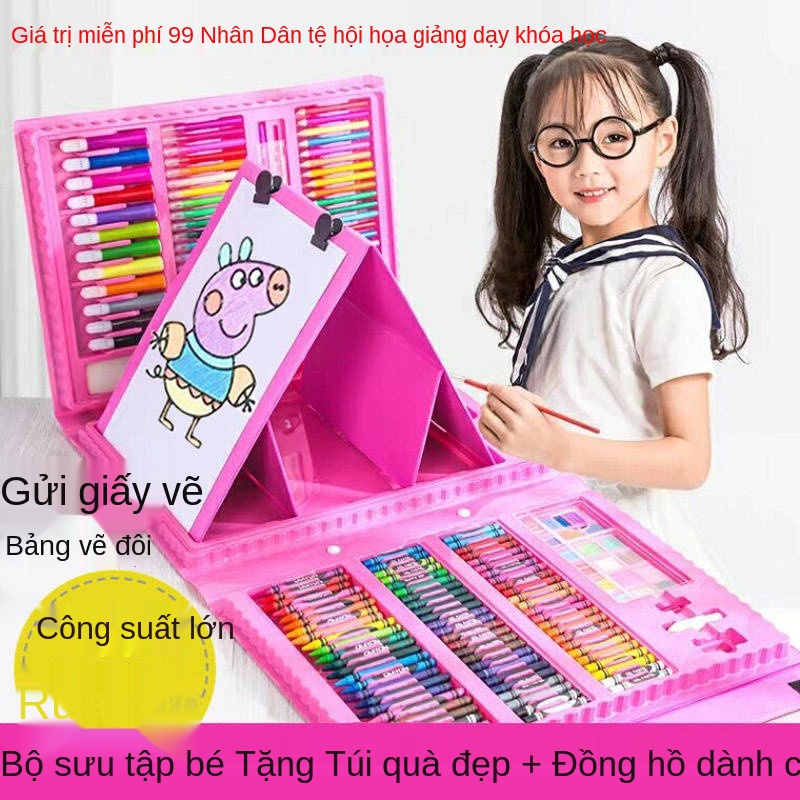 Quà tặng của trẻ em Bảng quà tặng Bút vẽ màu nước có thể được rửa Màu sắc nét vẽ Màu chì Bàn chải Crayon Tranh sơn dầu