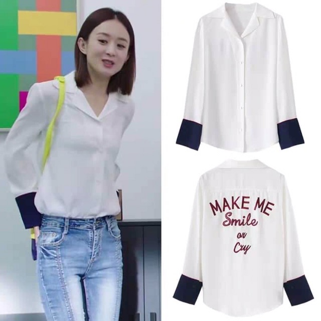 Áo sơ mi cổ vest cho nữ