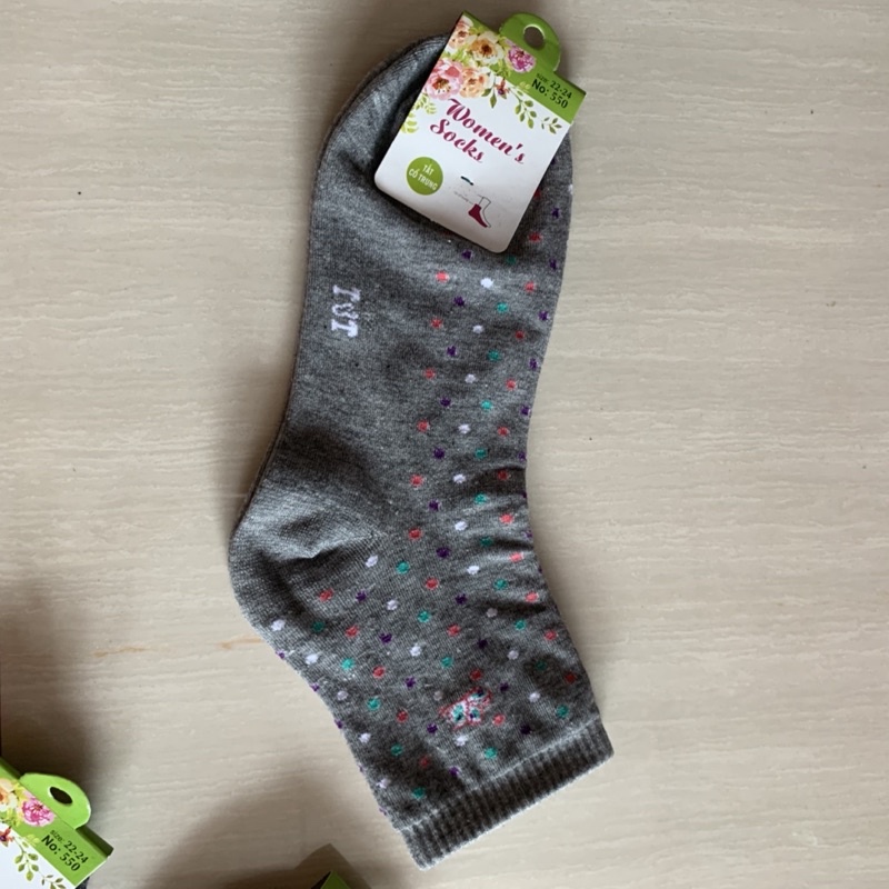 ( vỉ 5 đôi) Tất nữ cao cổ T&amp;T hàng vnxk, 100% cotton thông thoáng, khử mùi hôi.