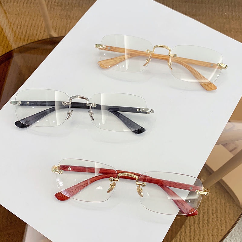Mắt kính giả gỗ chống tia xanh phong cách Hàn Quốc