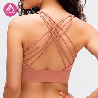 Áo bra thể thao Airactive Leisure phối dây đan chéo lưng có mút đệm ngực thời trang