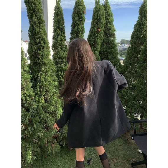 Suit jacket +Korean retro style wool skirt