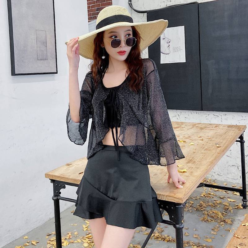 Bộ Đồ Bơi Ba Mảnh Tay Dài Màu Trơn Phong Cách Hàn Quốc Quyến Rũ Cho Nữ Ds-532124 | BigBuy360 - bigbuy360.vn