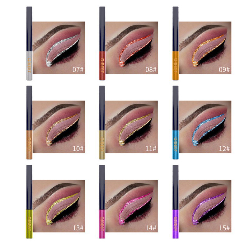 [Hàng mới về] Bút kẻ mắt dạng lỏng màu ánh kim lâu trôi không thấm nước QIBEST