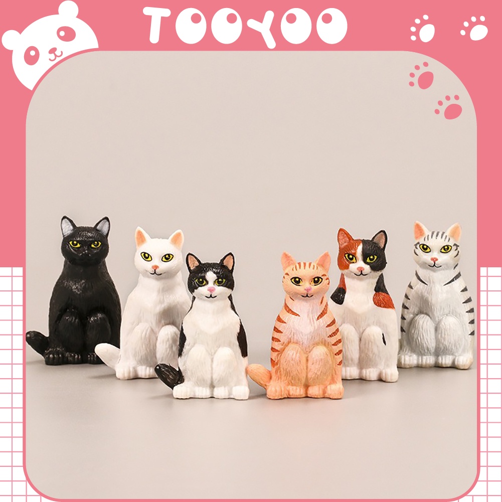Mô hình mèo ngồi xỏm mini dễ thương cute TooYoo TY0034